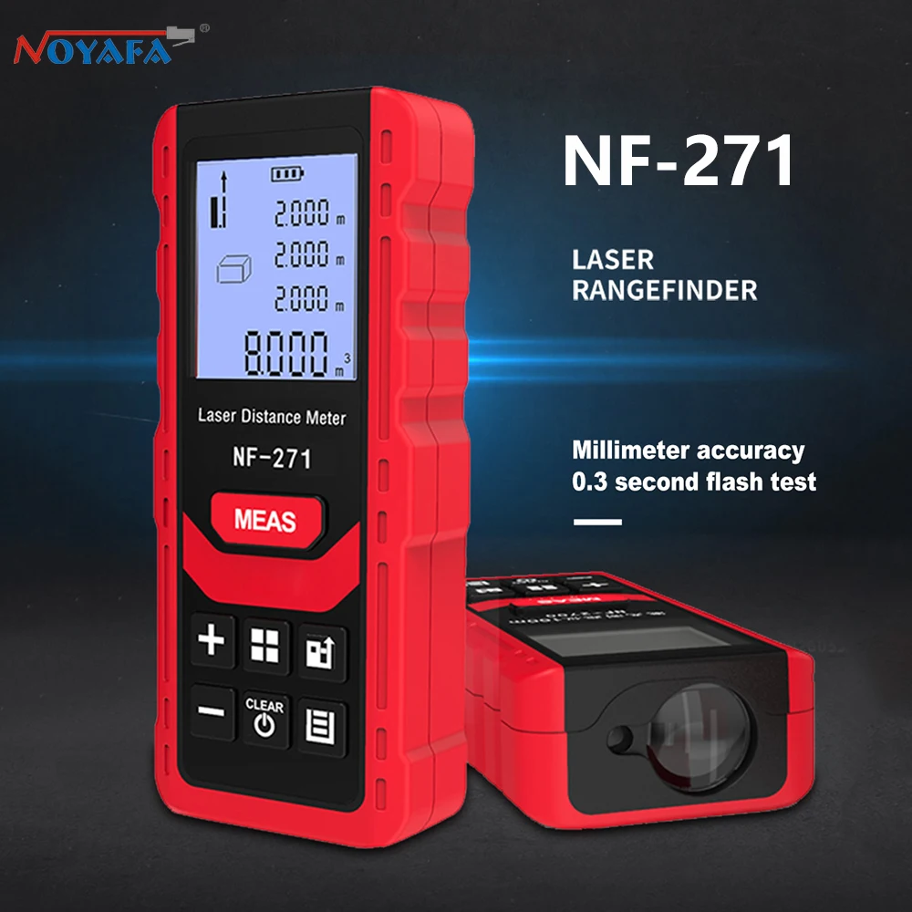 Industrial Laser Tape Measure - Noyafa เครื่องวัดเมตรเลเซอร์ NF-271 40ม. 80ม. เครื่องมือวัดระยะแบบเทปไม้บรรทัดดิจิตอลเครื่องมือทดสอบ