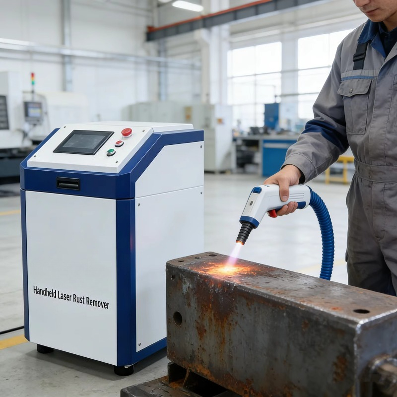 Industrial Laser Paint Removal - เครื่องทำความสะอาดด้วยเลเซอร์แบบพกพา 2000W สำหรับกำจัดสนิม ทำความสะอาดพื้นผิวโลหะในอุตสาหกรรม รวดเร็ว ปลอดภัย