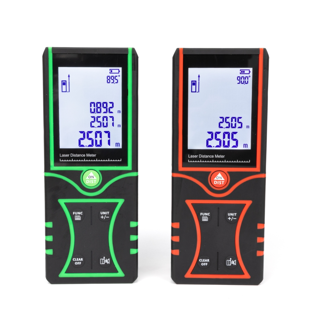Industrial Laser Tape Measure - เครื่องวัดระยะเลเซอร์อุตสาหกรรม รุ่น GS-16 สีแดง ระยะ 120