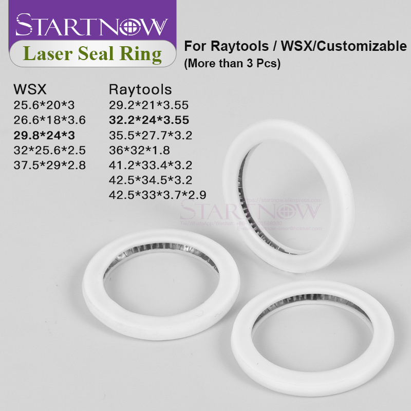 Industrial Fiber Laser - แหวนปิดผนึกเลเซอร์ Startnow สำหรับหัวตัดไฟเบอร์เลเซอร์ WSX Raytools อะไหล่แหวนรองเลนส์ป้องกัน