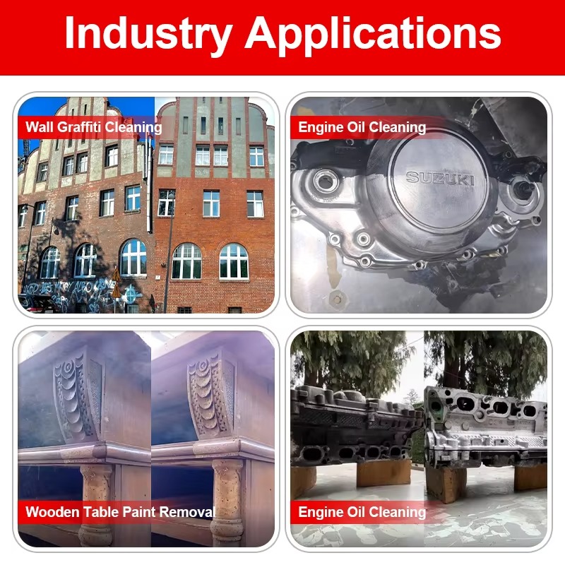 Industrial Laser Cleaning - เครื่องทำความสะอาดด้วยเลเซอร์พัลส์อุตสาหกรรม 500W สำหรับโรงงานเคมี ถังสแตนเลส กำจัดคราบออกไซด์บนพื้นผิว