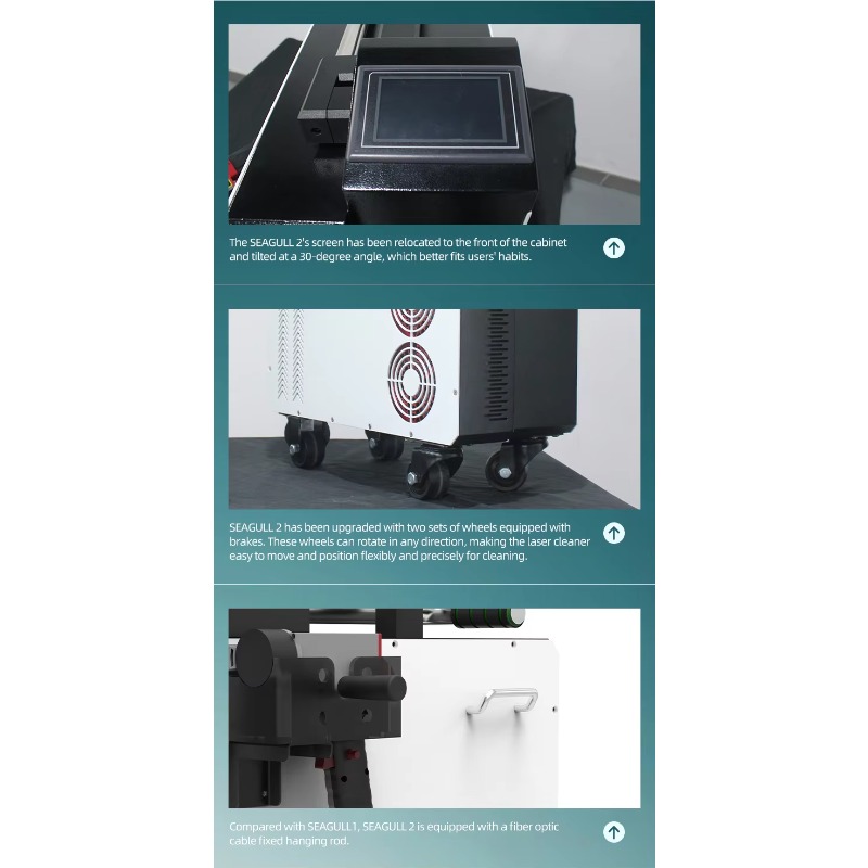 Industrial Laser Cleaning - เครื่องทำความสะอาดด้วยเลเซอร์แบบพกพา 300W สำหรับงานอุตสาหกรรม ฟื้นฟูพื้นผิวโลหะ หิน และไม้