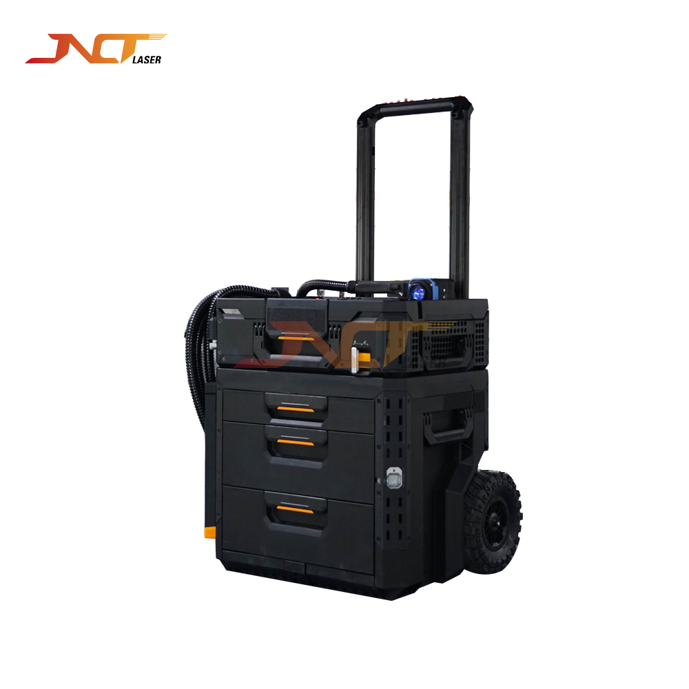 Industrial Laser Paint Removal - เครื่องทำความสะอาดด้วยเลเซอร์แบบอุตสาหกรรม 300W แบบซ้อนได้ สำหรับงานหนัก ใช้งานกลางแจ้ง กำจัดสนิมและสีบนโลหะ/อะลูมิเนียม