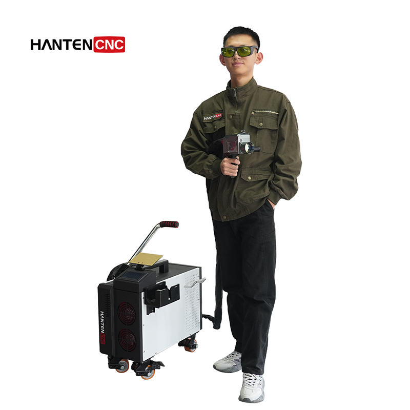 Industrial Laser Paint Removal - เครื่องทำความสะอาดด้วยเลเซอร์พัลส์ 500W ระบายความร้อนด้วยอากาศ แบบพกพา สำหรับกำจัดคราบน้ำมัน สนิม