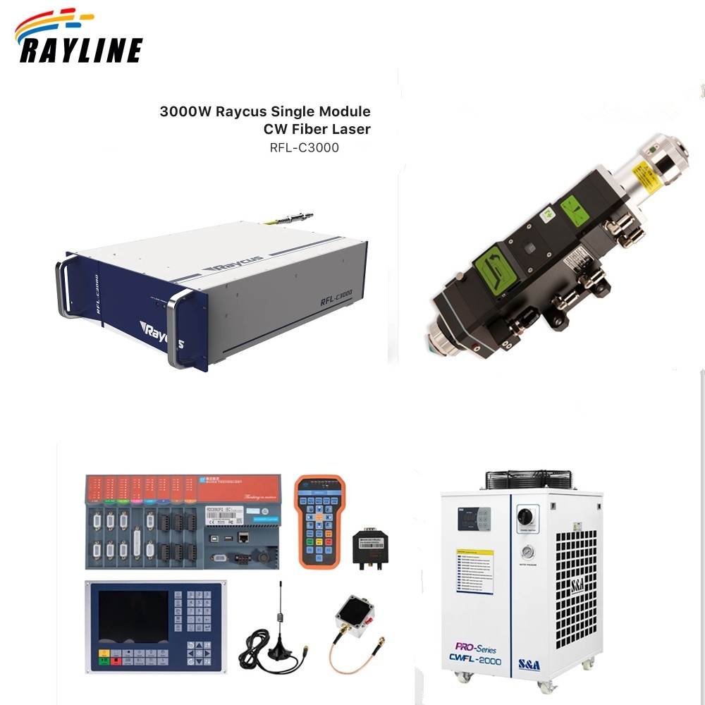 Industrial Fiber Laser - แหล่งกำเนิดเลเซอร์ไฟเบอร์ Raycus 2000W / หัวตัด BM111