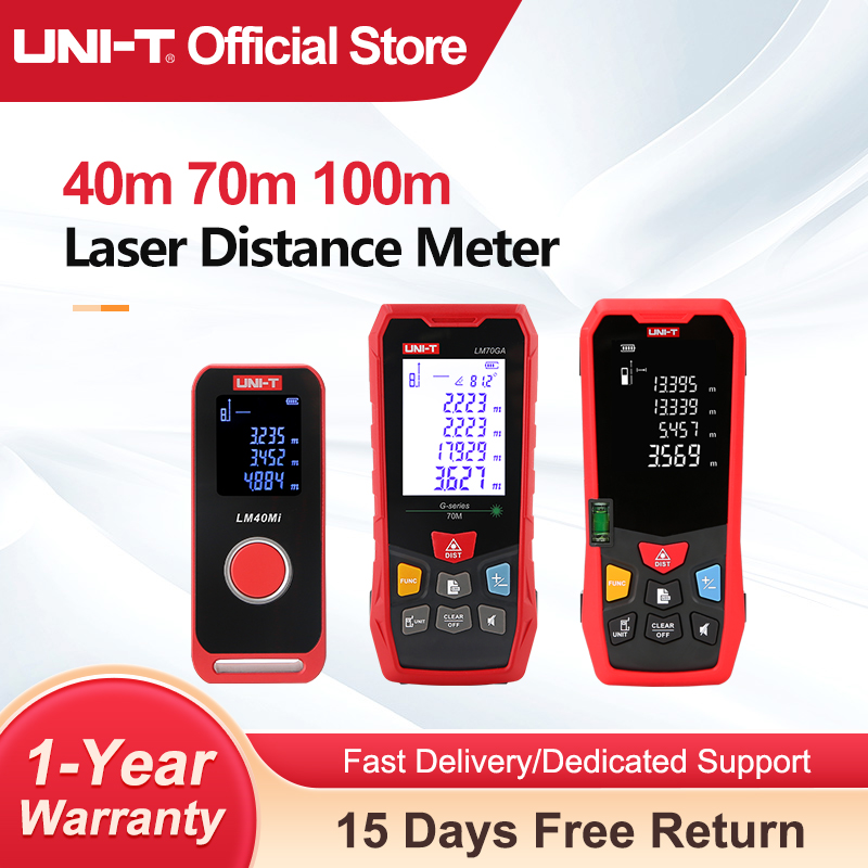 Industrial Laser Tape Measure - UNI-T เครื่องวัดระยะด้วยเลเซอร์ 40 ม. 60 ม.