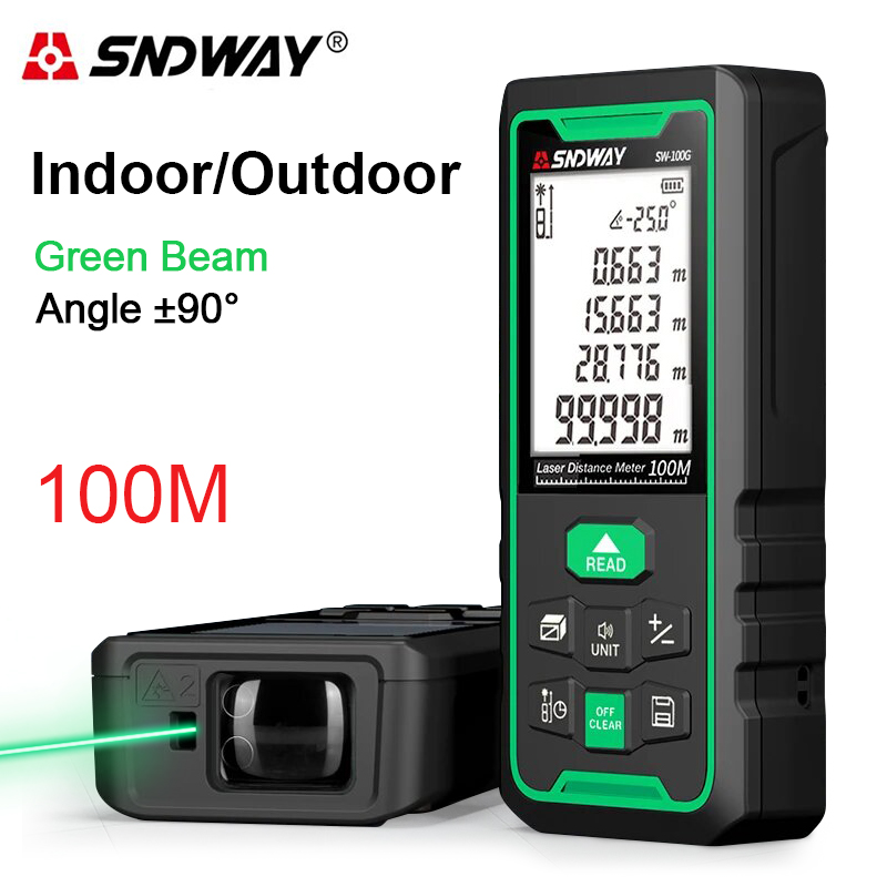 เครื่องวัดระยะด้วยเลเซอร์สีเขี - Industrial Laser Tape Measure บทวิจารณ์และราคา