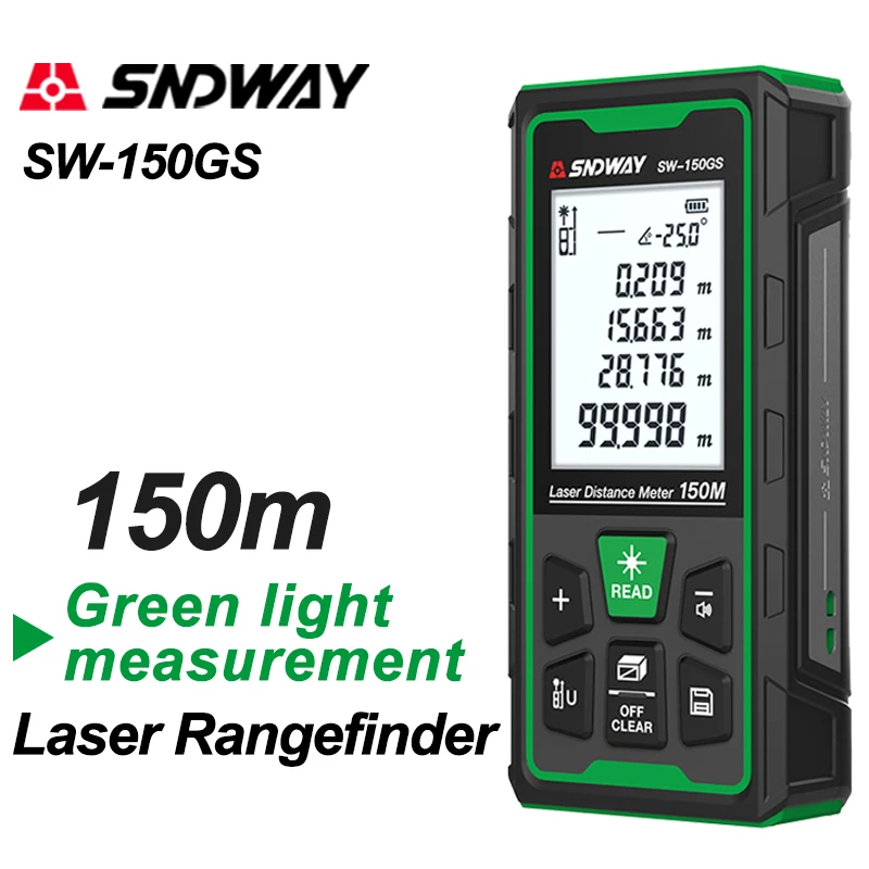 เครื่องวัดระยะด้วยเลเซอร์สีเขี - Industrial Laser Tape Measure บทวิจารณ์และราคา