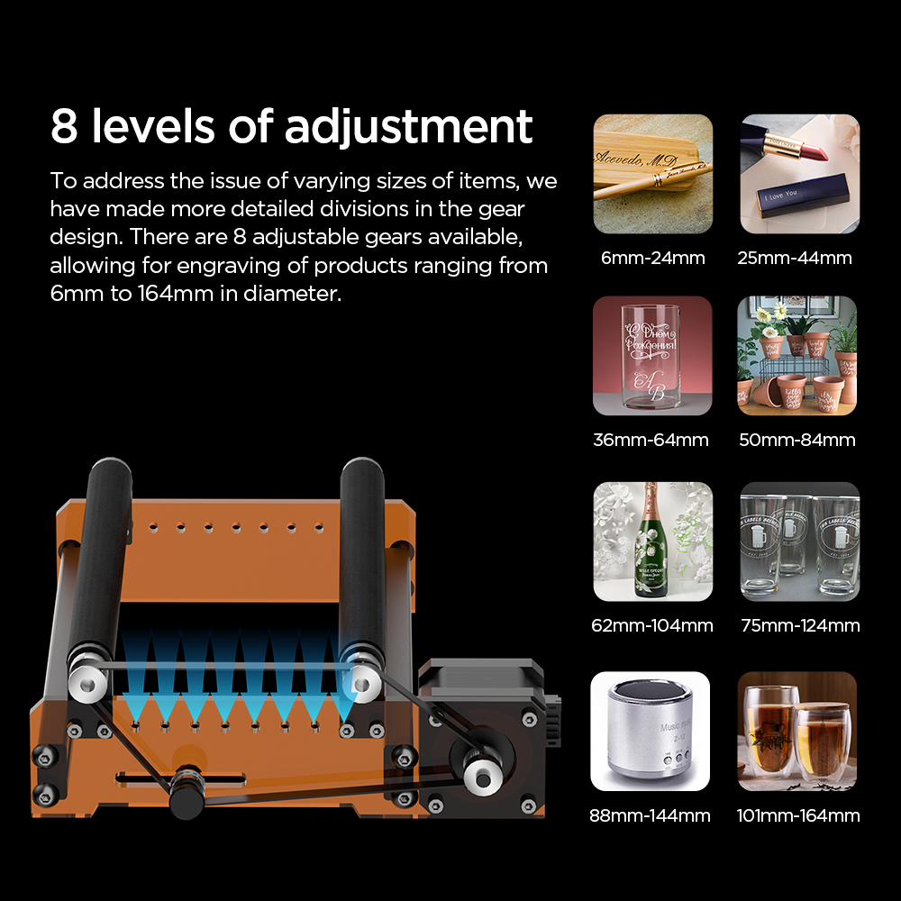 ACMER M3 เลเซอร์โรตารีลูกกลิ้ง - Rotary Axis Laser Engraver บทวิจารณ์และราคา