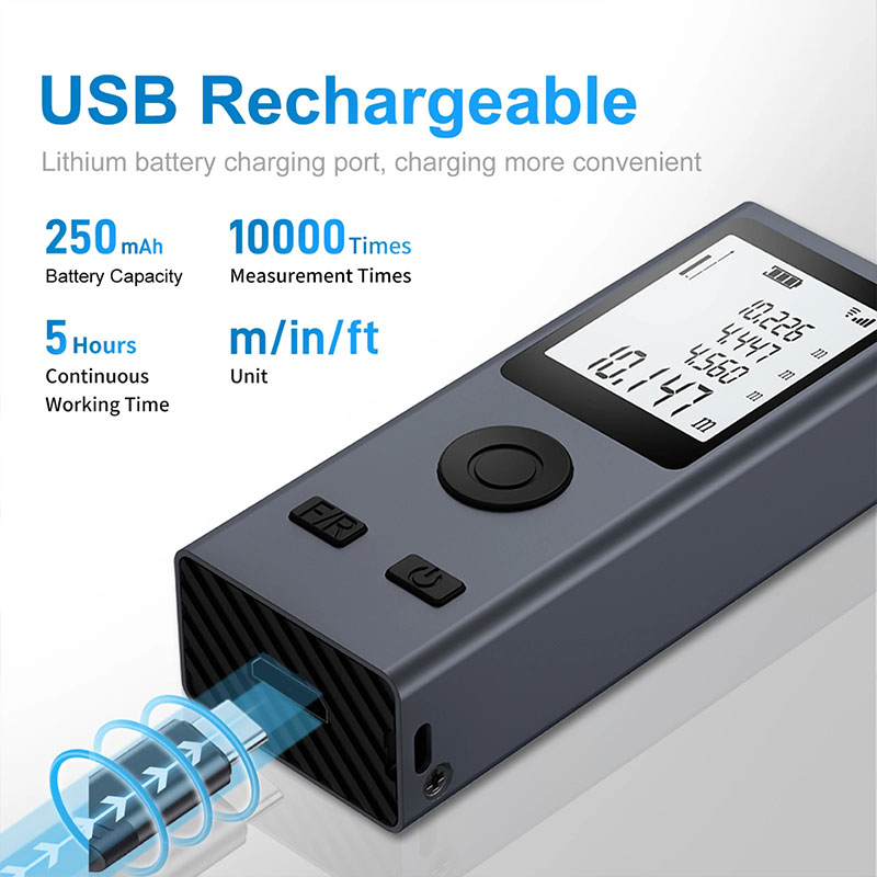 เครื่องวัดระยะด้วยเลเซอร์ขนาดเ - Industrial Laser Tape Measure บทวิจารณ์และราคา