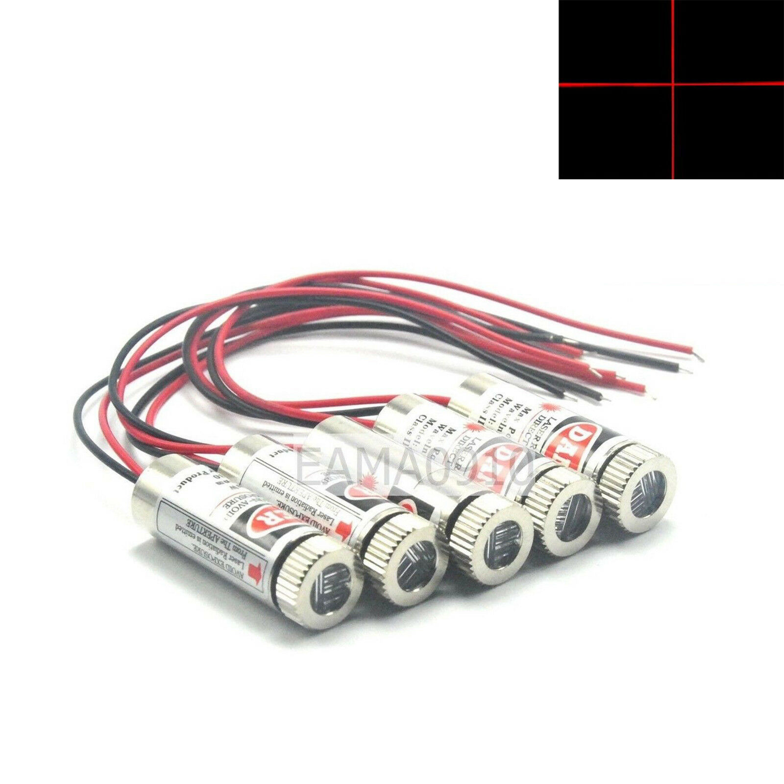 5ชิ้นโฟกัส3-5V 650nm 5MW โมดูล - Diode Laser Module บทวิจารณ์และราคา